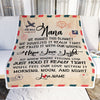 Personalized Nana Blanket From Grandkids We Hugged This Blanket Mail Letter Nana Birthday Mothers Day Christmas Customized Fleece Blanket | siriusteestore