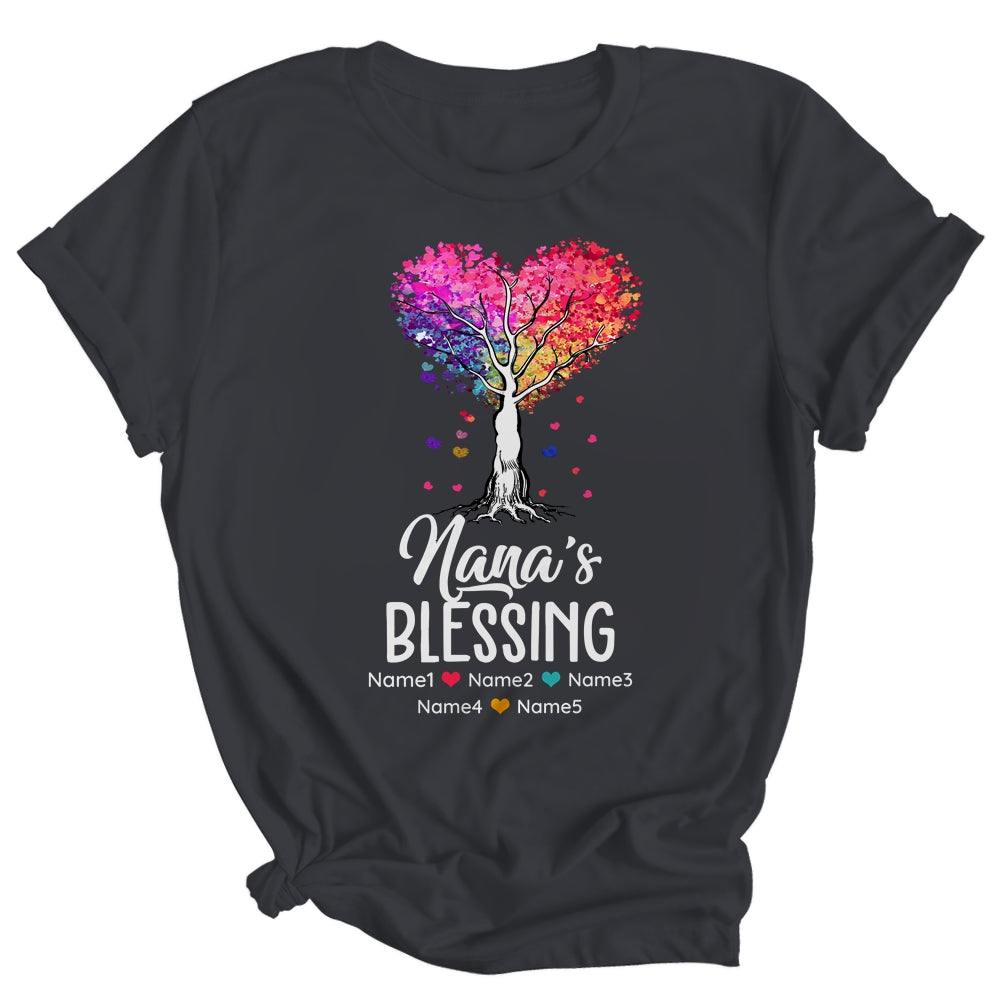 Personalized Nana Is Blessed With Grandkids Name Colortree Custom Grandma Mothers Day Birthday Christmas Shirt & Tank Top | siriusteestore