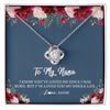 Love Knot Necklace | Personalized Nana Necklace From Grandkids Granddaughter Grandson I've Loved You My Whole Life Floral Nana Birthday Mothers Day Christmas Customized Message Card | siriusteestore