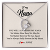 Forever Love Necklace | Personalized Nana Necklace From Grandkids Granddaughter Grandson You're Always In My Heart Nana Birthday Mothers Day Christmas Customized Gift Box Message Card | siriusteestore