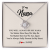 Love Knot Necklace | Personalized Nana Necklace From Grandkids Granddaughter Grandson You're Always In My Heart Nana Birthday Mothers Day Christmas Customized Gift Box Message Card | siriusteestore