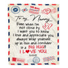 Personalized Nanny Blanket From Kids I Love You Hugs Air Mail Letter Nanny Birthday Mothers Day Christmas Customized Fleece Blanket | siriusteestore