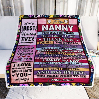 Personalized Nanny Blanket From Kids Thank You For The Love Nanny | siriusteestore