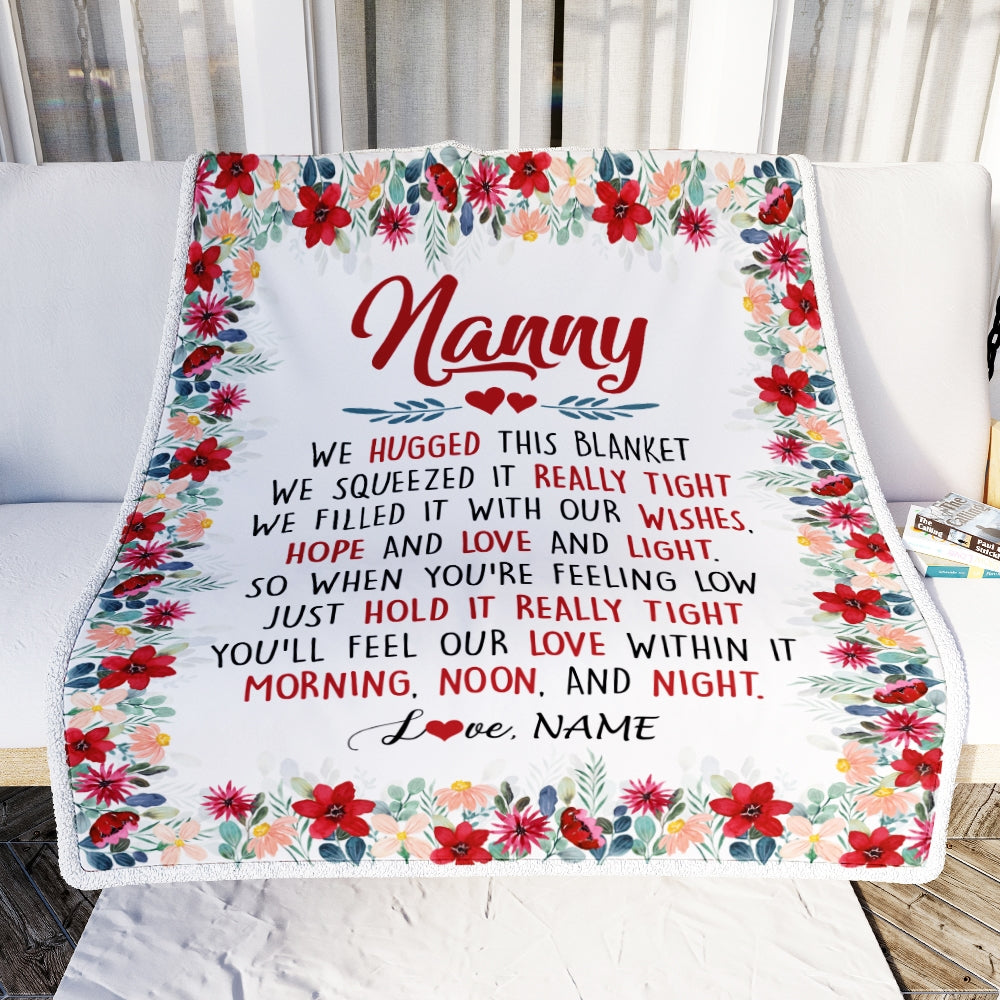 Personalized Nanny Blanket From Kids We Hugged This Blanket Nanny