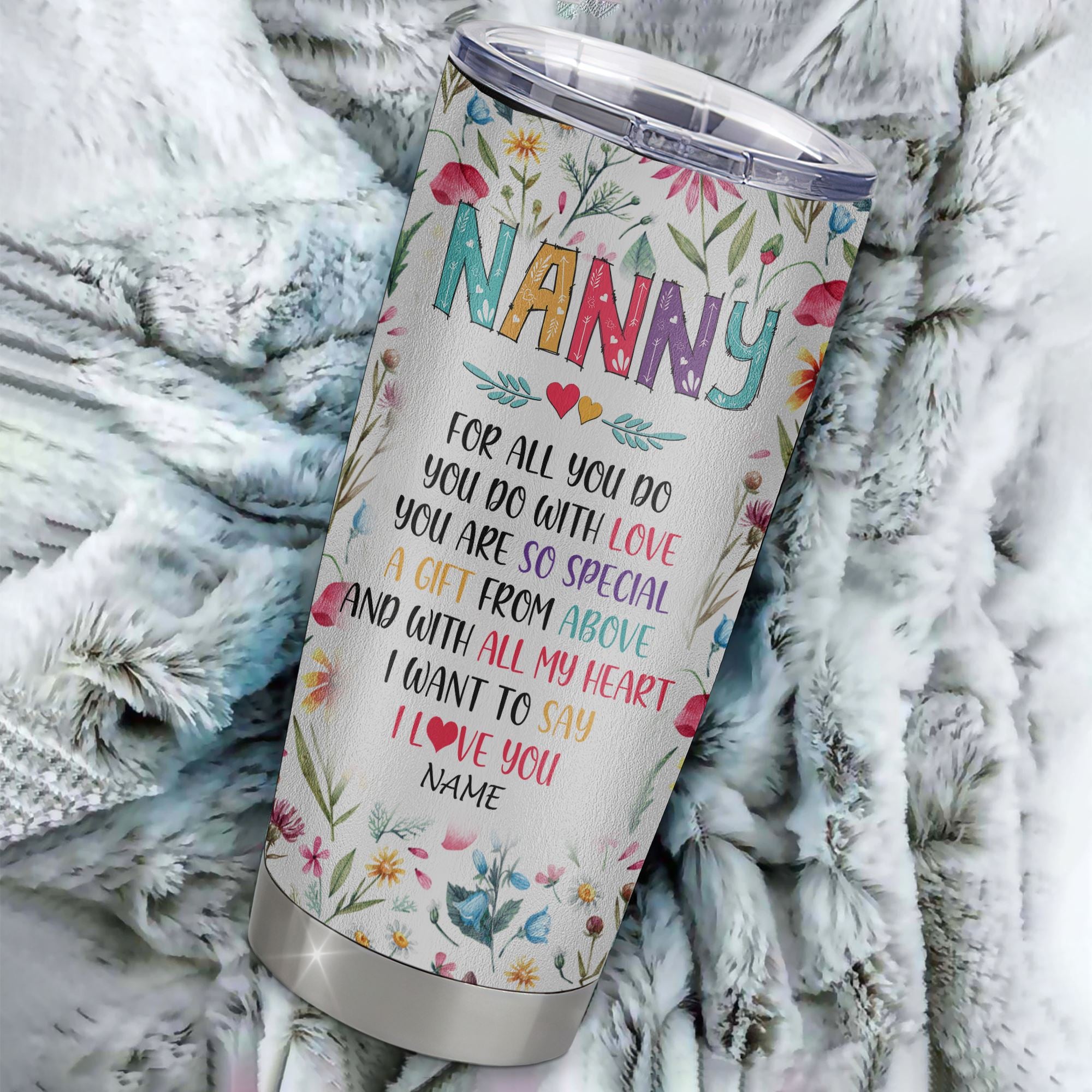 Personalized Nanny From Kids Stainless Steel Tumbler Cup You Are So Special I Love You Nanny Mothers Day Birthday Christmas Travel Mug | siriusteestore