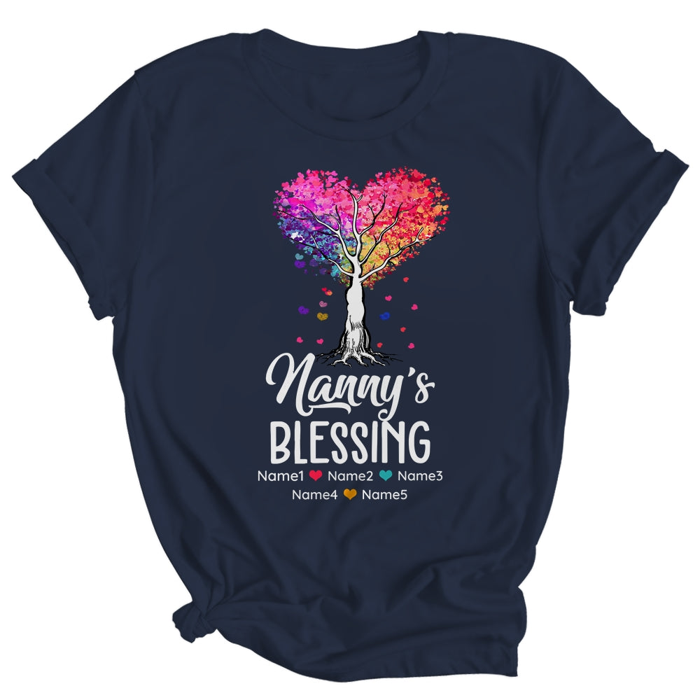 Personalized Nanny Is Blessed With Grandkids Name Colortree Custom Grandma Mothers Day Birthday Christmas Shirt & Tank Top | siriusteestore