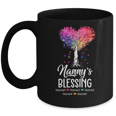 Personalized Nanny Is Blessed With Grandkids Name Colortree Custom Grandma Mothers Day Birthday Christmas Mug | siriusteestore