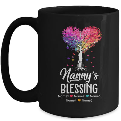 Personalized Nanny Is Blessed With Grandkids Name Colortree Custom Grandma Mothers Day Birthday Christmas Mug | siriusteestore