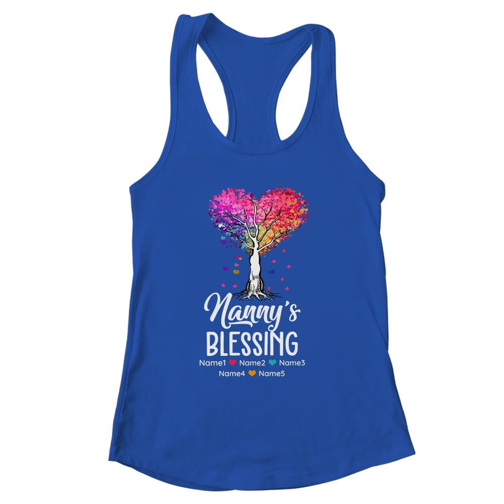 Personalized Nanny Is Blessed With Grandkids Name Colortree Custom Grandma Mothers Day Birthday Christmas Shirt & Tank Top | siriusteestore