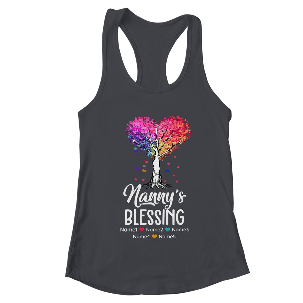 Personalized Nanny Is Blessed With Grandkids Name Colortree Custom Grandma Mothers Day Birthday Christmas