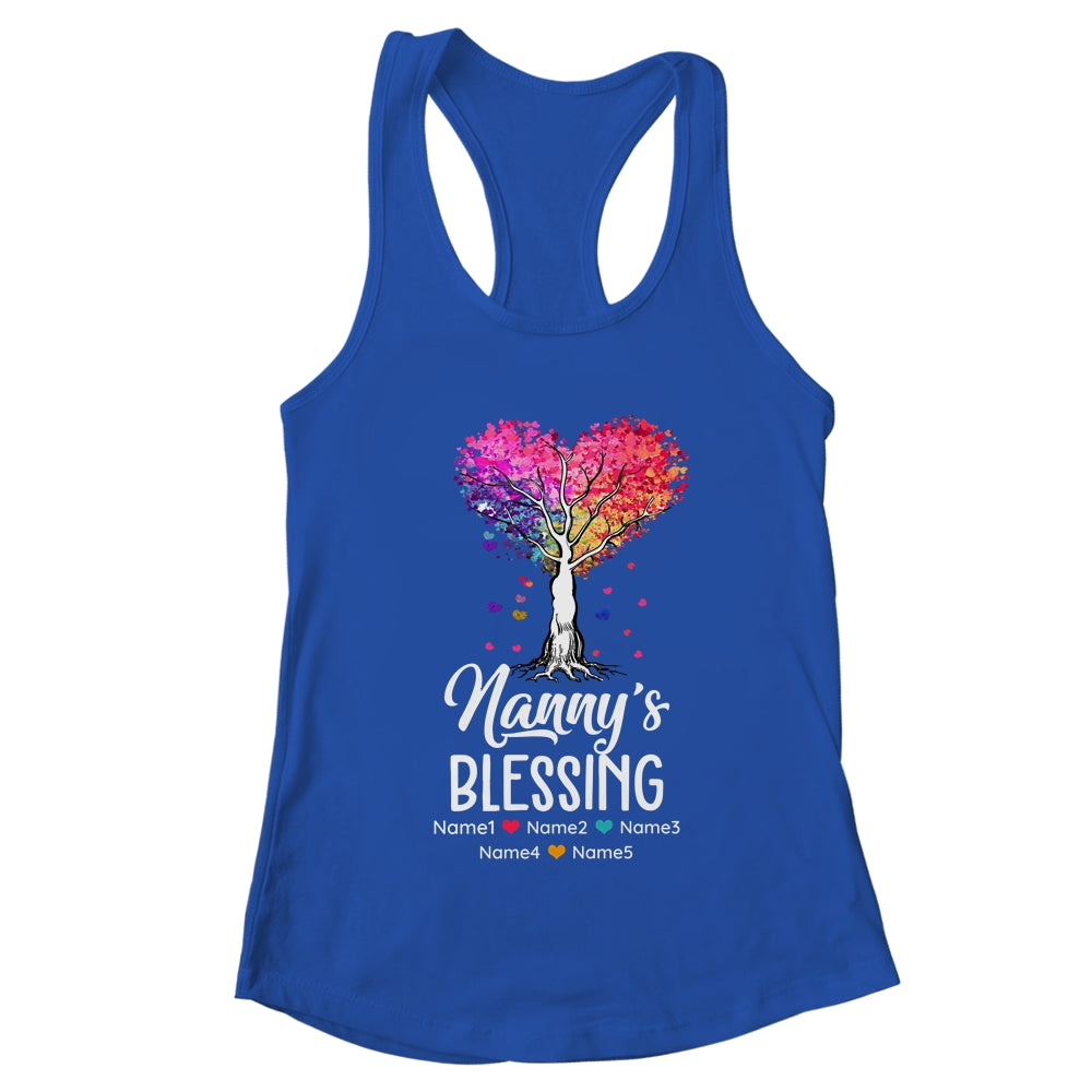 Personalized Nanny Is Blessed With Grandkids Name Colortree Custom Grandma Mothers Day Birthday Christmas