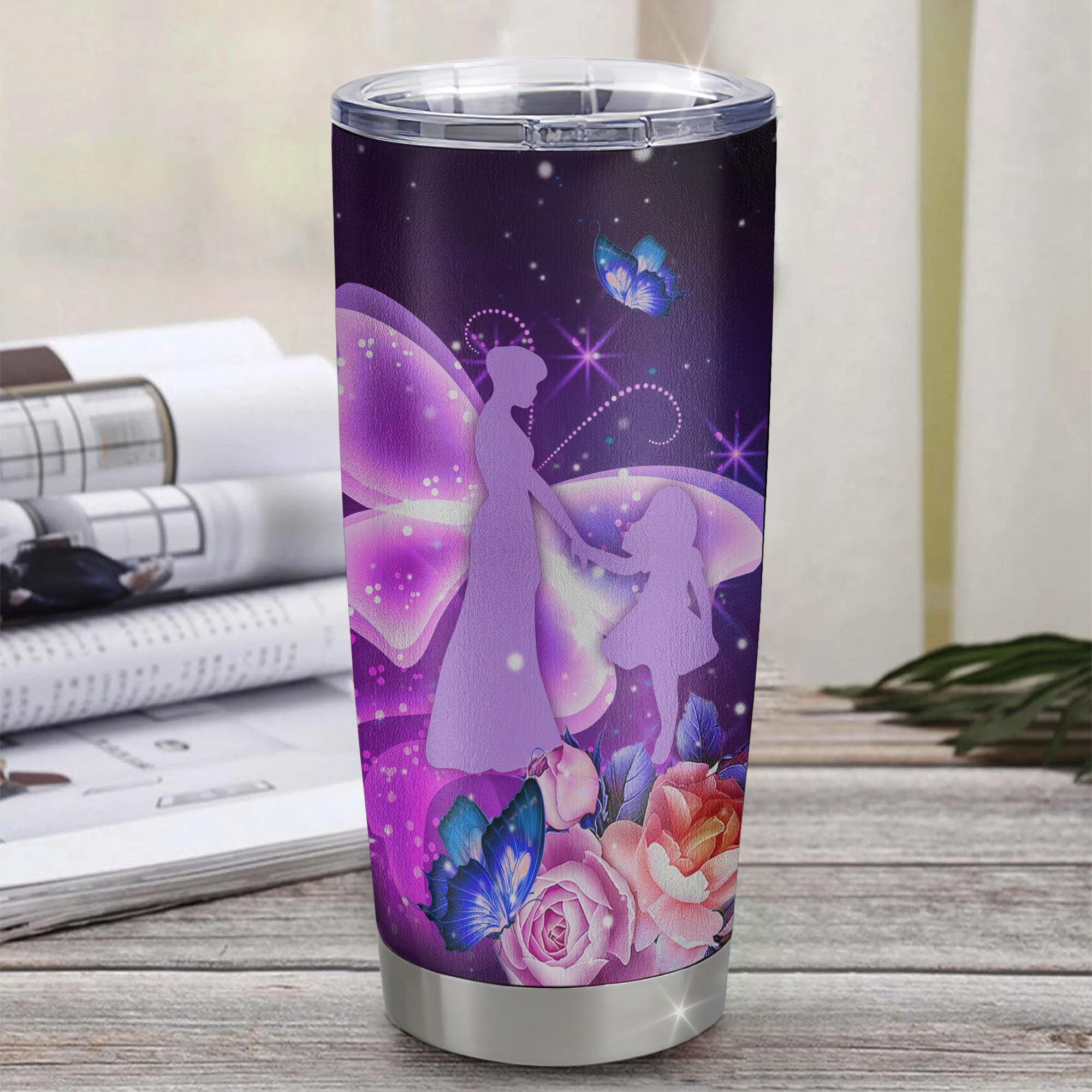 Personalized Niece From Aunt Stainless Steel Tumbler Cup Butterfly Sometimes It's Hard to Find Words to Say I Love You Niece Birthday Graduation Christmas Travel Mug | siriusteestore
