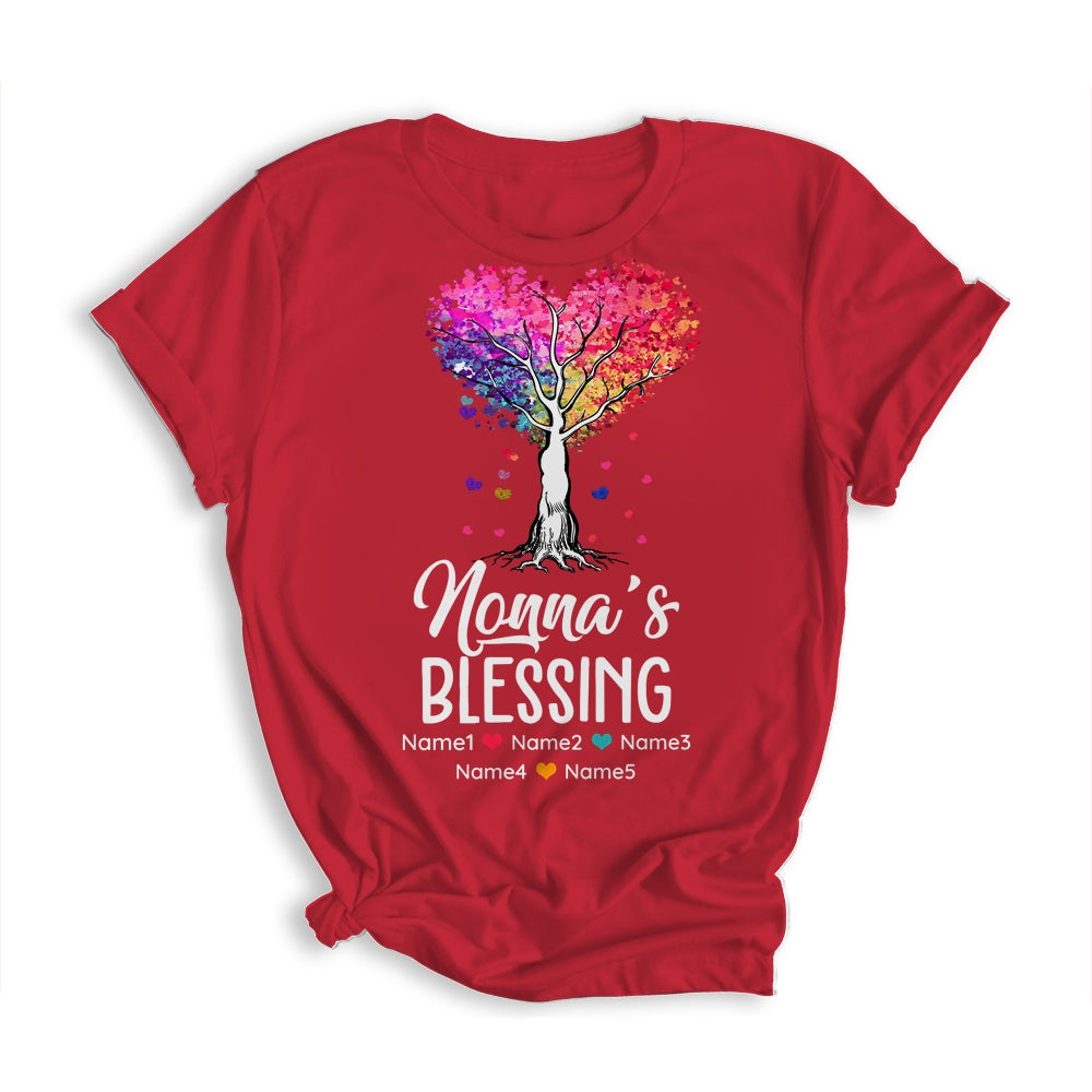 Personalized Nonna Is Blessed With Grandkids Name Colortree Custom Grandma Mothers Day Birthday Christmas Shirt & Tank Top | siriusteestore