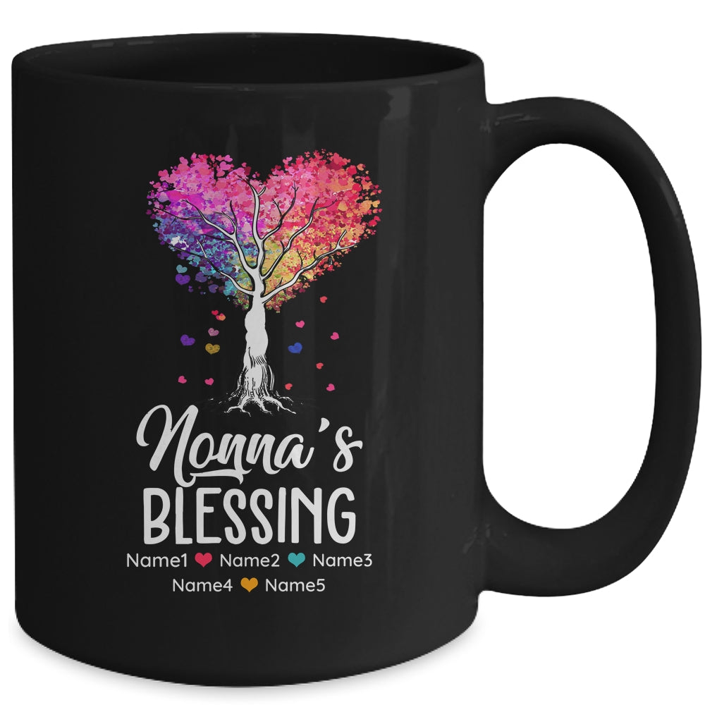 Personalized Nonna Is Blessed With Grandkids Name Colortree Custom Grandma Mothers Day Birthday Christmas Mug | siriusteestore