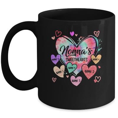 Personalized Nonna Sweethearts Custom With Grandkids Name Valentines Day Mothers Day Birthday Christmas Mug | siriusteestore