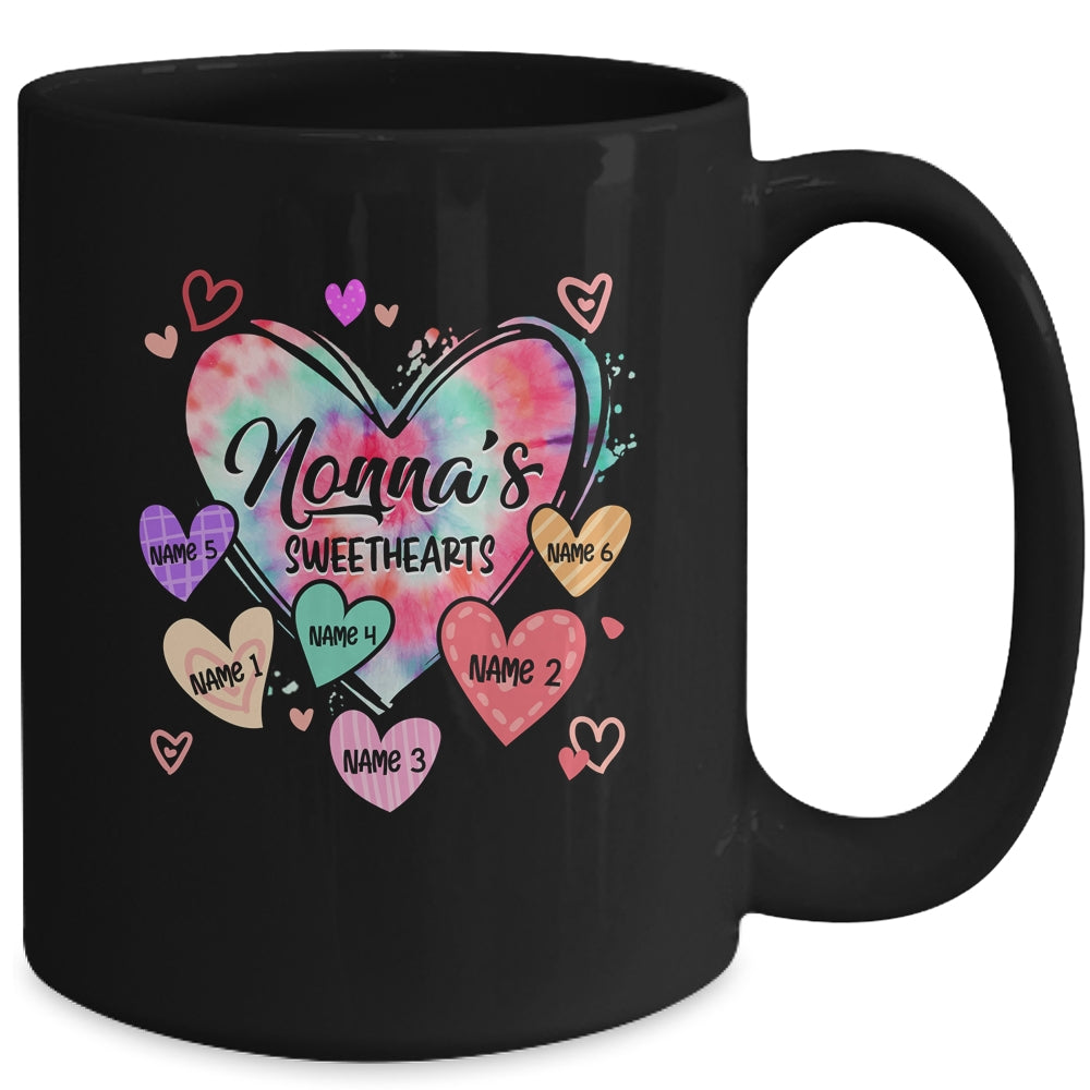 Personalized Nonna Sweethearts Custom With Grandkids Name Valentines Day Mothers Day Birthday Christmas Mug | siriusteestore