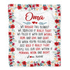 Personalized Oma Blanket From Grandkids Grandson Granddaughter We Hugged This Blanket Oma Birthday Mothers Day Christmas Customized Fleece Throw Blanket | siriusteestore