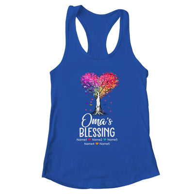 Personalized Oma Is Blessed With Grandkids Name Colortree Custom Grandma Mothers Day Birthday Christmas Shirt & Tank Top | siriusteestore