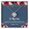 Love Knot Necklace | Personalized Oma Necklace From Grandkids Granddaughter Grandson I've Loved You My Whole Life Floral Oma Birthday Mothers Day Christmas Customized Message Card | siriusteestore