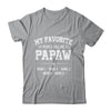 Personalized Papaw With Kids Name My Favorite People Call Me Papaw Custom For Men Fathers Day Birthday Christmas Shirt & Hoodie | siriusteestore