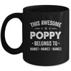 Personalized Poppy Custom Kids Name This Awesome Poppy Belongs To Poppy Fathers Day Birthday Christmas Mug | siriusteestore