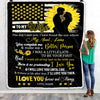 Personalized Sunflower to My Wife Blanket from Husband I Will Love You Until I die Wife Customized For Birthday Christmas Fleece Blanket | siriusteestore