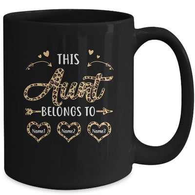 Personalized This Aunt Belongs To Custom Aunt Kids Name Leopard Mothers Day Birthday Christmas Mug | siriusteestore