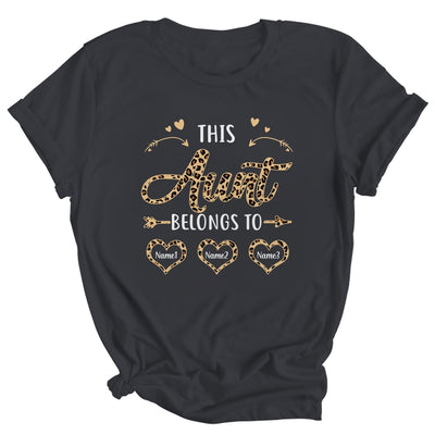 Personalized This Aunt Belongs To Kids Custom Aunt With Kid's Name Leopard For Women Mothers Day Birthday Christmas Shirt & Tank Top | siriusteestore