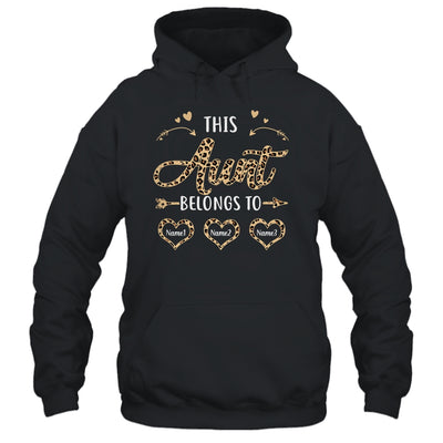 Personalized This Aunt Belongs To Kids Custom Aunt With Kid's Name Leopard For Women Mothers Day Birthday Christmas Shirt & Tank Top | siriusteestore
