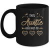 Personalized This Auntie Belongs To Custom Auntie Kids Name Leopard Mothers Day Birthday Christmas Mug | siriusteestore