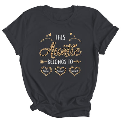 Personalized This Auntie Belongs To Kids Custom Auntie With Kid's Name Leopard For Women Mothers Day Birthday Christmas Shirt & Tank Top | siriusteestore
