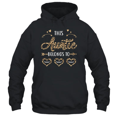 Personalized This Auntie Belongs To Kids Custom Auntie With Kid's Name Leopard For Women Mothers Day Birthday Christmas Shirt & Tank Top | siriusteestore