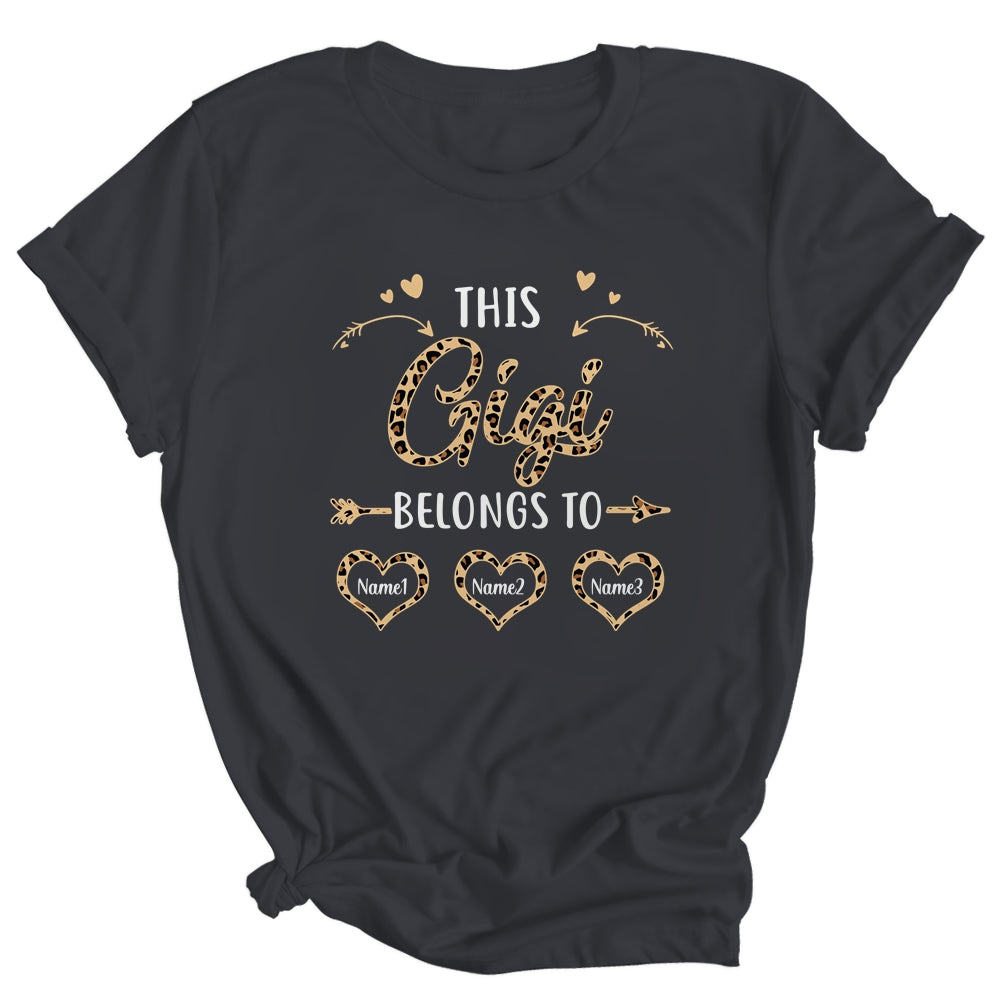 Personalized This Gigi Belongs To Custom Gigi Kids Name Leopard Mothers Day Birthday Christmas Shirt & Tank Top | siriusteestore