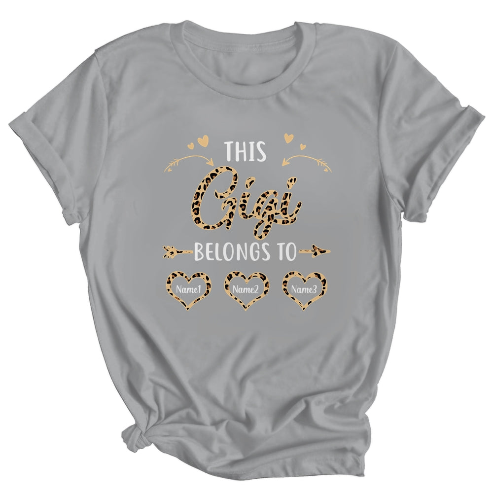 Personalized This Gigi Belongs To Custom Gigi Kids Name Leopard Mothers Day Birthday Christmas Shirt & Tank Top | siriusteestore