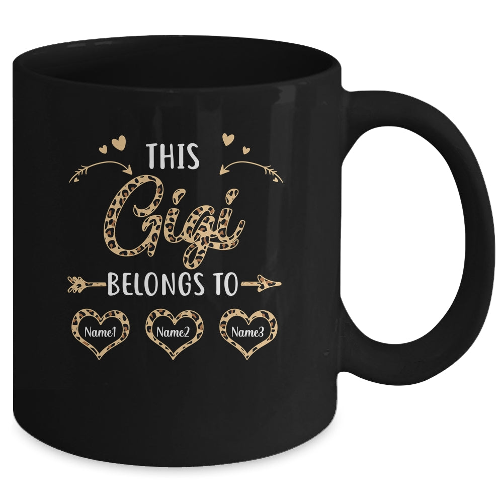 Personalized This Gigi Belongs To Custom Gigi Kids Name Leopard Mothers Day Birthday Christmas Mug | siriusteestore