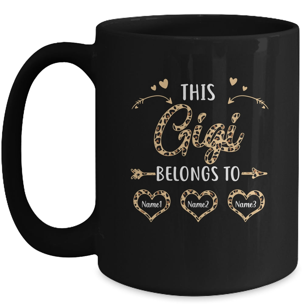 Personalized This Gigi Belongs To Custom Gigi Kids Name Leopard Mothers Day Birthday Christmas Mug | siriusteestore