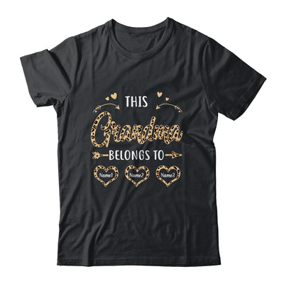 Personalized This Grandma Belongs To Kids Custom Grandma With Kid's Name Leopard For Women Mothers Day Birthday Christmas Shirt & Tank Top | siriusteestore