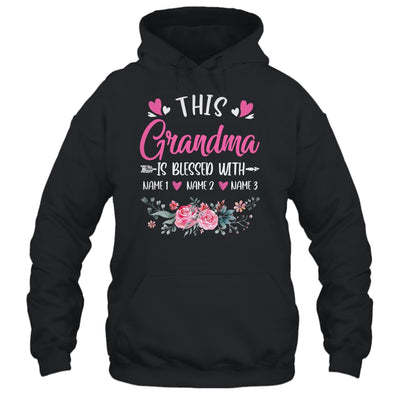 Personalized This Grandma Is Blessed With Kids Custom Grandma Name Flower Mothers Day Birthday Christmas Shirt & Tank Top | siriusteestore