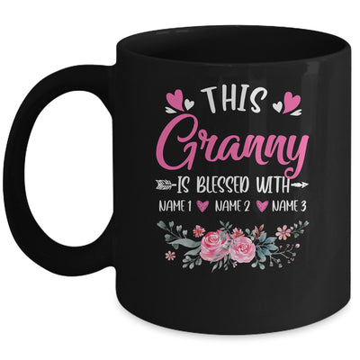 Personalized This Granny Is Blessed With Kids Custom Granny Name Flower Mothers Day Birthday Christmas Mug | siriusteestore