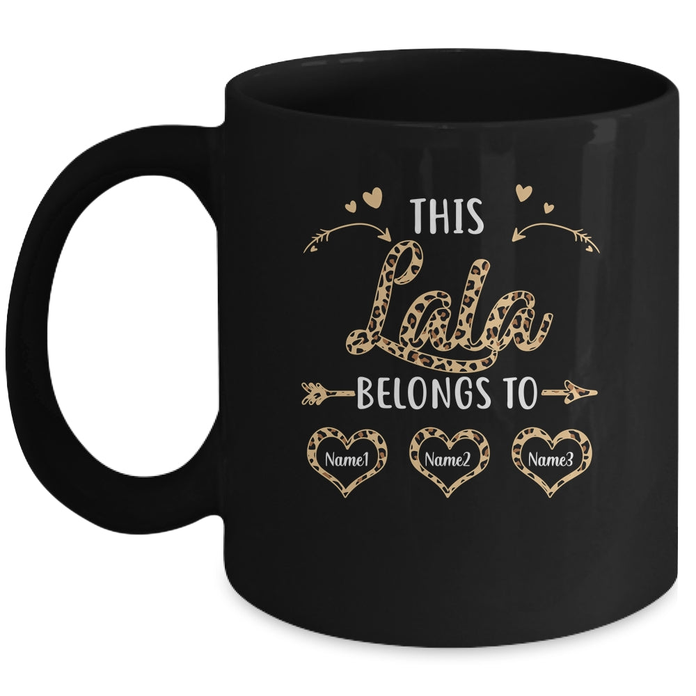 Personalized This Lala Belongs To Custom Lala Kids Name Leopard Mothers Day Birthday Christmas Mug | siriusteestore