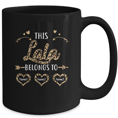 Personalized This Lala Belongs To Custom Lala Kids Name Leopard Mothers Day Birthday Christmas Mug | siriusteestore