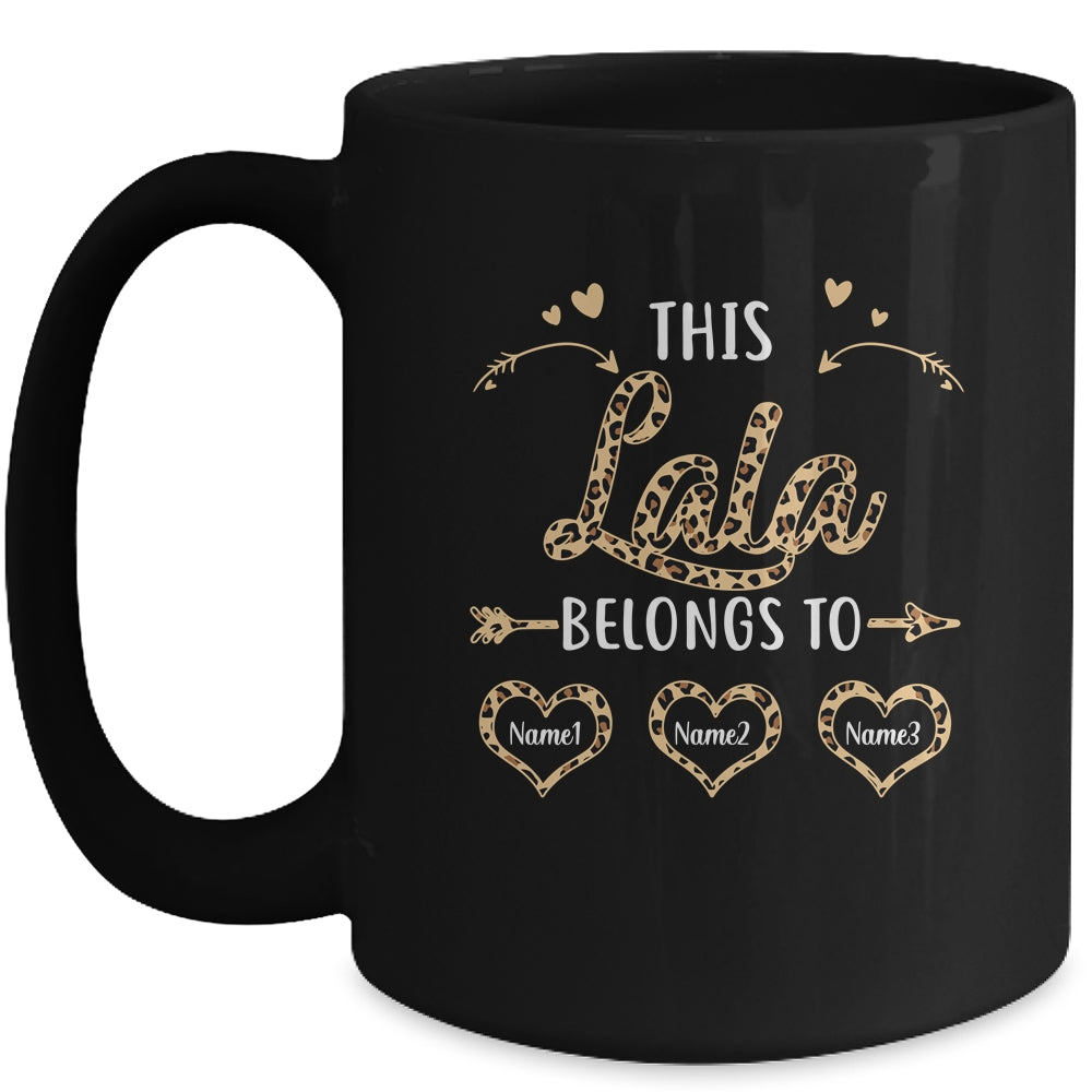 Personalized This Lala Belongs To Custom Lala Kids Name Leopard Mothers Day Birthday Christmas Mug | siriusteestore