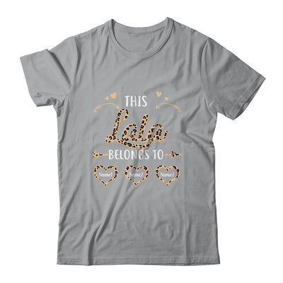 Personalized This Lala Belongs To Kids Custom Lala With Kid's Name Leopard For Women Mothers Day Birthday Christmas Shirt & Tank Top | siriusteestore