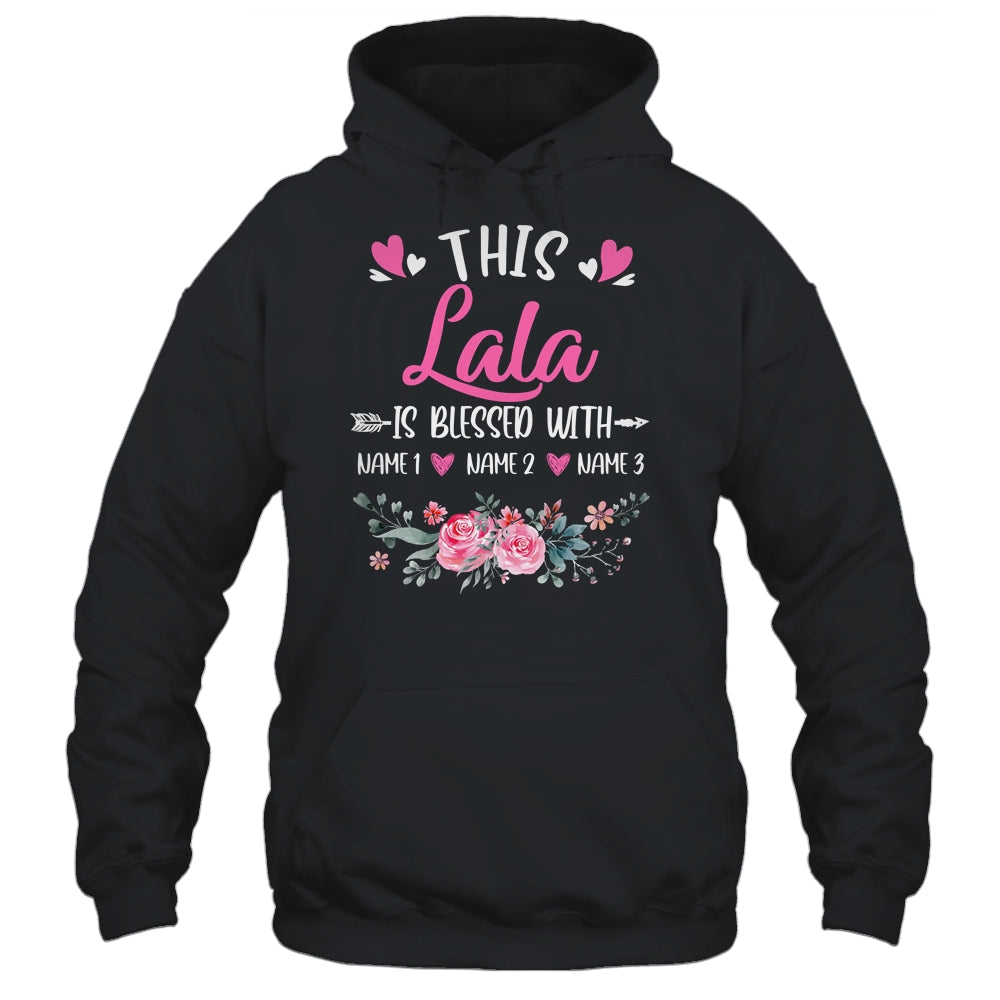Personalized This Lala Is Blessed With Kids Custom Lala Name Flower Mothers Day Birthday Christmas Shirt & Tank Top | siriusteestore