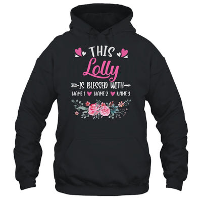 Personalized This Lolly Is Blessed With Kids Custom Lolly Name Flower Mothers Day Birthday Christmas Shirt & Tank Top | siriusteestore