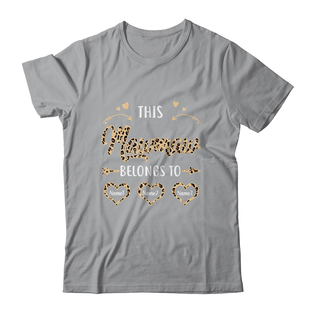 Personalized This Mawmaw Belongs To Kids Custom Mawmaw With Kid's Name Leopard For Women Mothers Day Birthday Christmas Shirt & Tank Top | siriusteestore