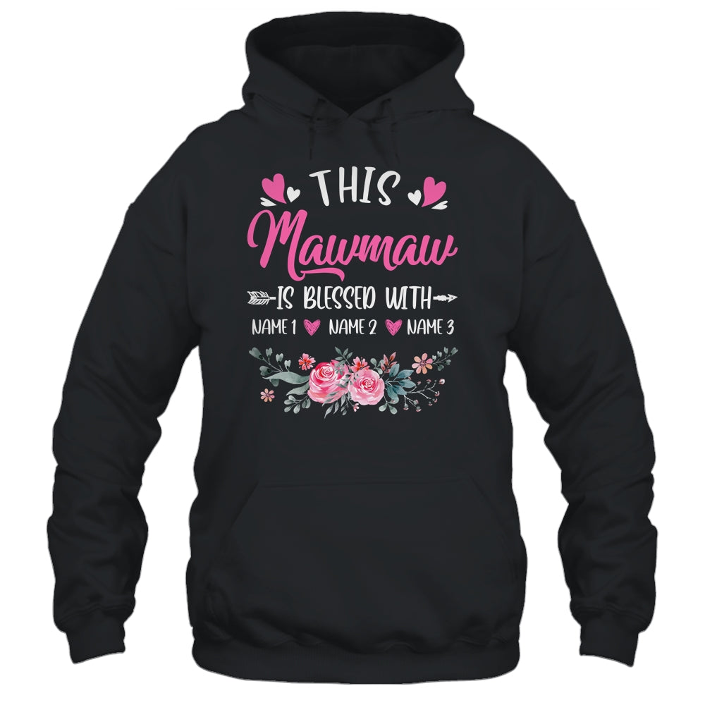 Personalized This Mawmaw Is Blessed With Kids Custom Mawmaw Name Flower Mothers Day Birthday Christmas Shirt & Tank Top | siriusteestore