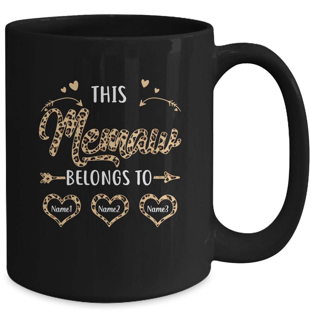Personalized This Memaw Belongs To Custom Memaw Kids Name Leopard Mothers Day Birthday Christmas Mug | siriusteestore