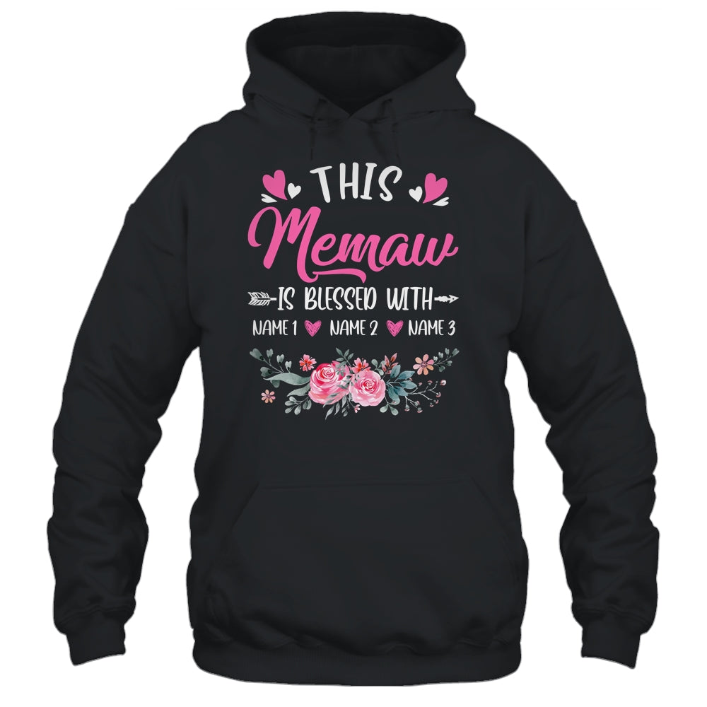 Personalized This Memaw Is Blessed With Kids Custom Memaw Name Flower Mothers Day Birthday Christmas Shirt & Tank Top | siriusteestore