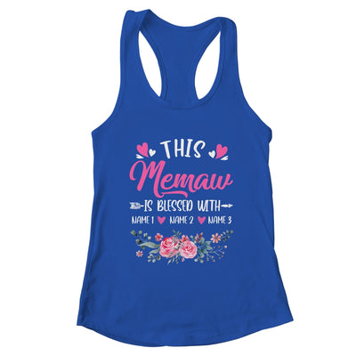 Personalized This Memaw Is Blessed With Kids Custom Memaw Name Flower Mothers Day Birthday Christmas